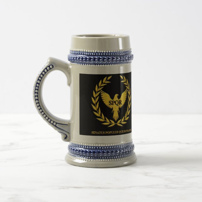 Caneca de Cerveja (Bear Mug) Águia Romana em Preto Sejdel (Vänster)