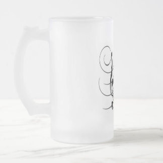 Caneca de vidro fosco 473 ml Design Notas Musicais Frostat Ölglas