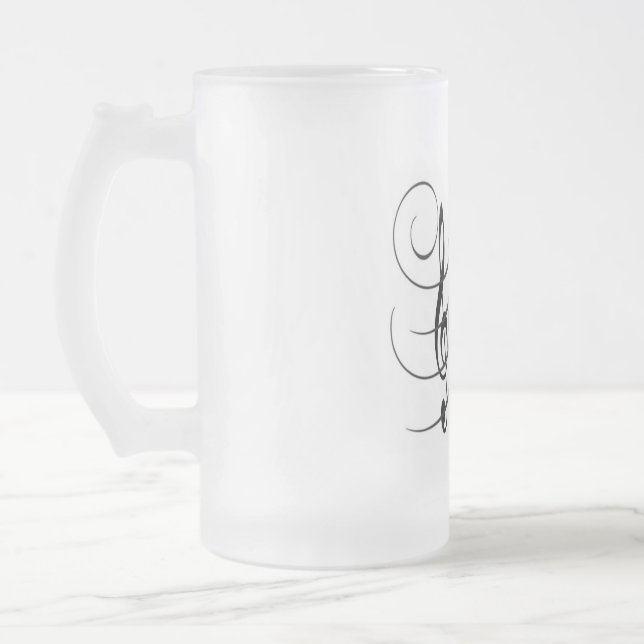 Caneca de vidro fosco 473 ml Design Notas Musicais Frostat Ölglas (Vänster)
