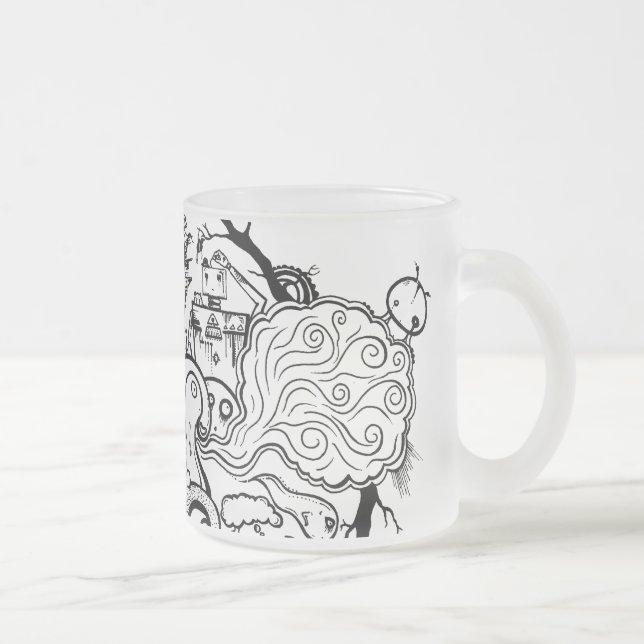caneca doodle frostad glasmugg (Höger)