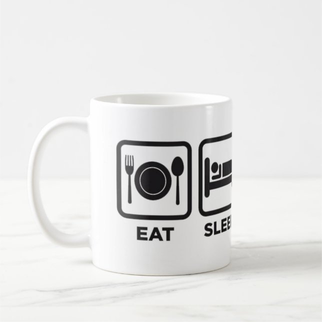 Caneca | EAT, SLEEP, FLY, REPEAT Kaffemugg (Vänster)