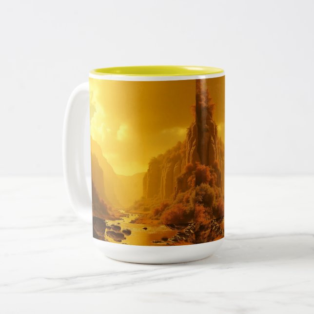 CANECA EM DOIS TONS - PAISAGEM OURO Två-Tonad MUGG (Framsida vänster)