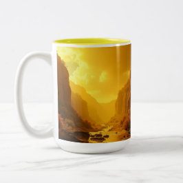 CANECA EM DOIS TONS - PAISAGEM OURO Två-Tonad MUGG