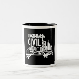 Caneca Engenharia Civil Två-Tonad Mugg