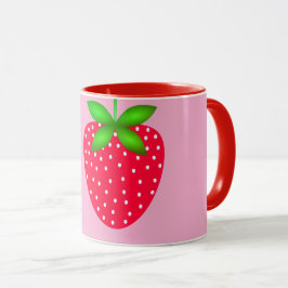 caneca estampada morango mugg