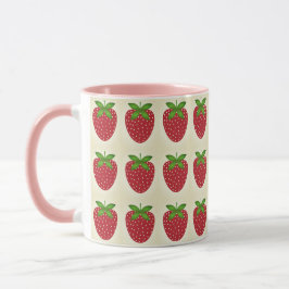 caneca estampada morango mugg