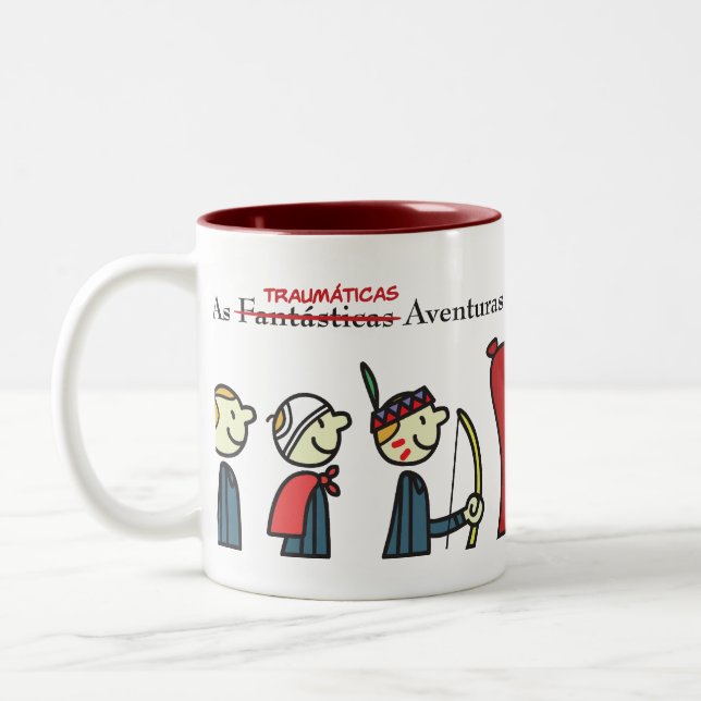 Caneca Fantasias do Filho do Freud Två-Tonad Mugg (Vänster)
