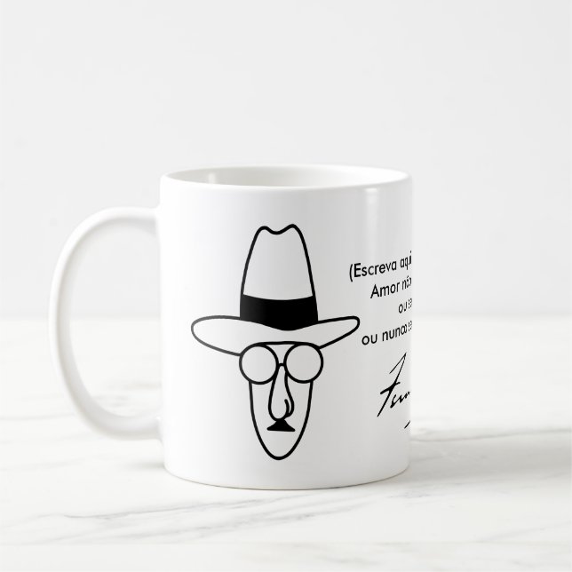 Caneca Fernando Pessoa - personalizável Kaffemugg (Vänster)