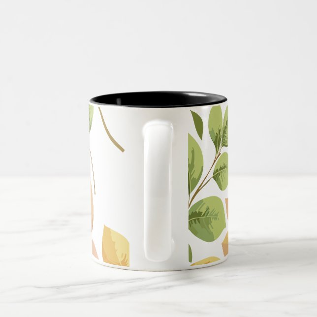 Caneca folhas Två-Tonad mugg (Handtag)