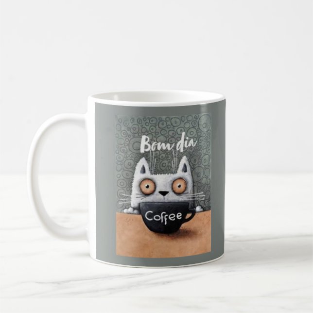 caneca gato bom kaffemugg (Vänster)