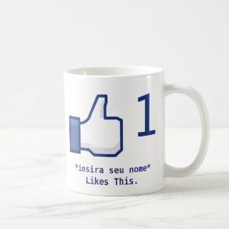 Caneca "Likes This" Facebook (Personalizável) Kaffemugg