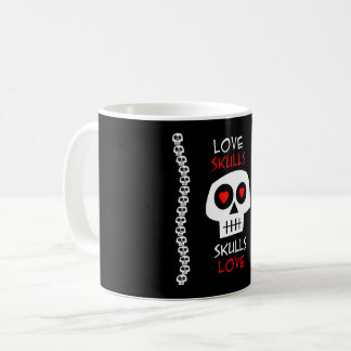 Caneca Love Skulls Kaffemugg