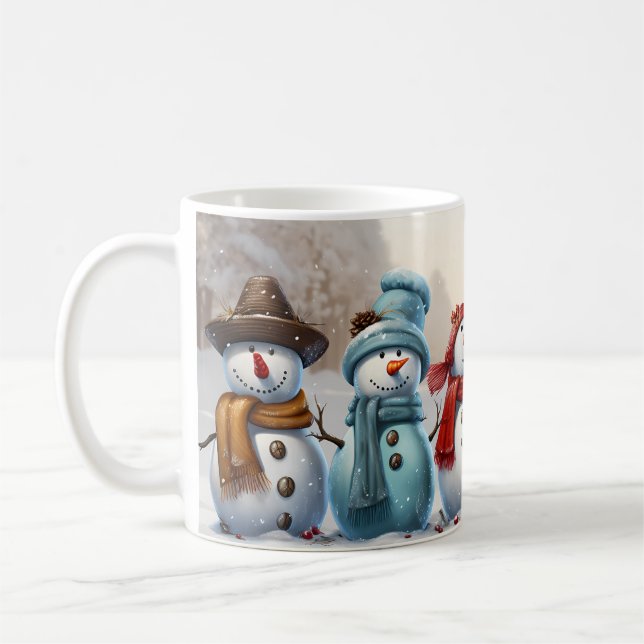 Caneca (Mug) Bonecos de Neve Kaffemugg (Vänster)