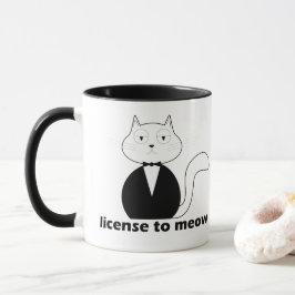 Caneca Mug - Cat. License to Meow Mugg