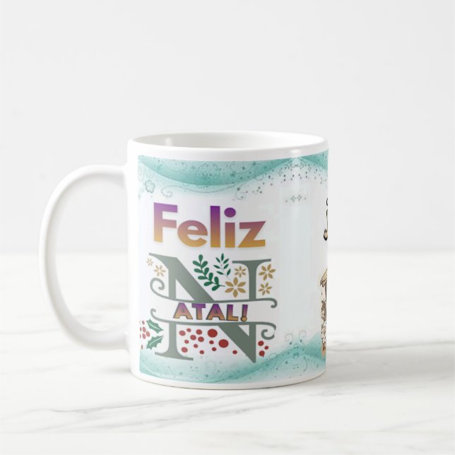 Caneca Natalina Clássica Kaffemugg (Vänster)