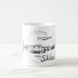 Caneca P-51D Mustang USAF WWII Kaffemugg