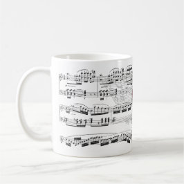 Caneca partitura e bateria kaffemugg
