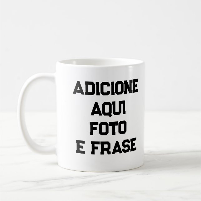 Caneca Personalizada: Foto e Frases de Porcelana  Kaffemugg (Vänster)