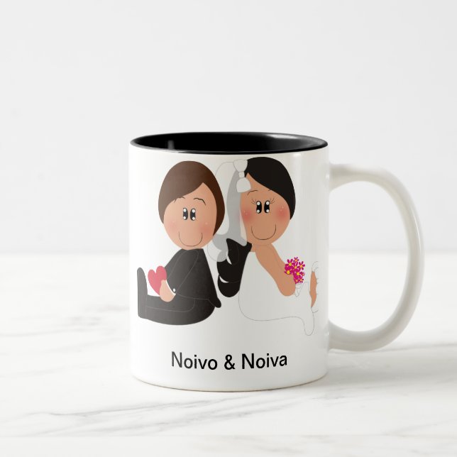 CANECA PERSONALIZADA NOIVINHOS Två-Tonad MUGG (Höger)