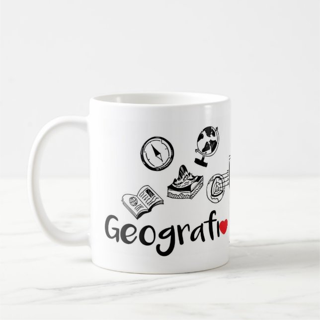 Caneca Profissão Geografia 325ml Kaffemugg (Vänster)