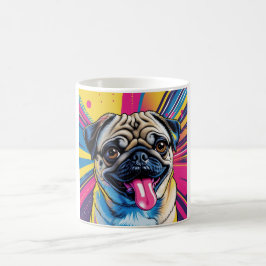 Caneca Pug Pop Art 01 Kaffemugg