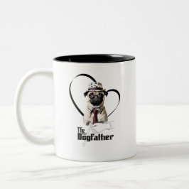 Caneca Pug - The Dogfather Två-Tonad Mugg