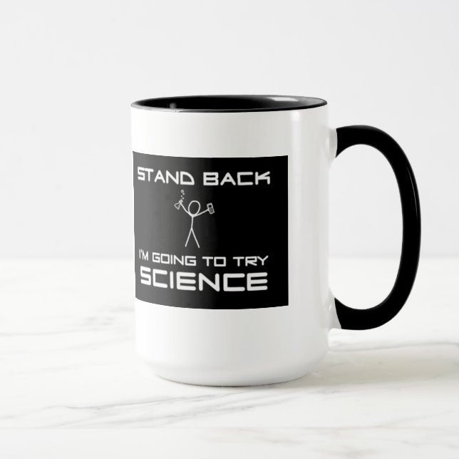 Caneca Stand Back ... try science Mugg (Höger)