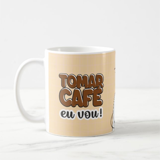 Caneca Tomar Café que vou. Café não Costuma Faiá Kaffemugg (Vänster)