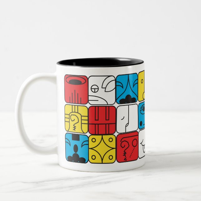 Caneca Tzolkin Kin 20 Selos Två-Tonad Mugg (Vänster)