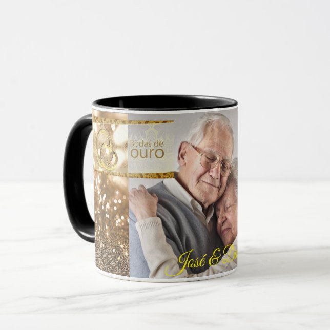 Canecas Bodas De Ouro 50 Anos Casamento Personal Mugg (Framsida vänster)