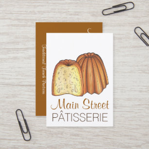 Canelé Fransk Pastry Chef Pâtisserie Bakery Café Visitkort