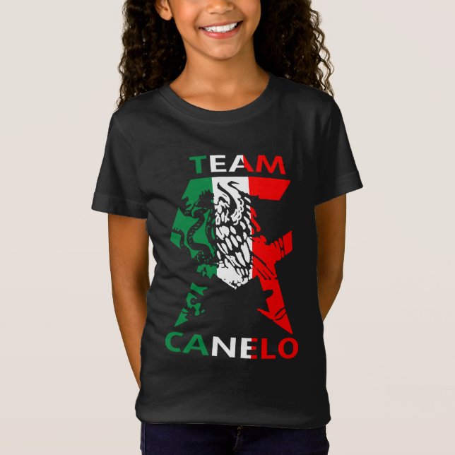 Canelo Manar S Mexico Flagga Alvarez Boxing Champi T Shirt (Framsida)