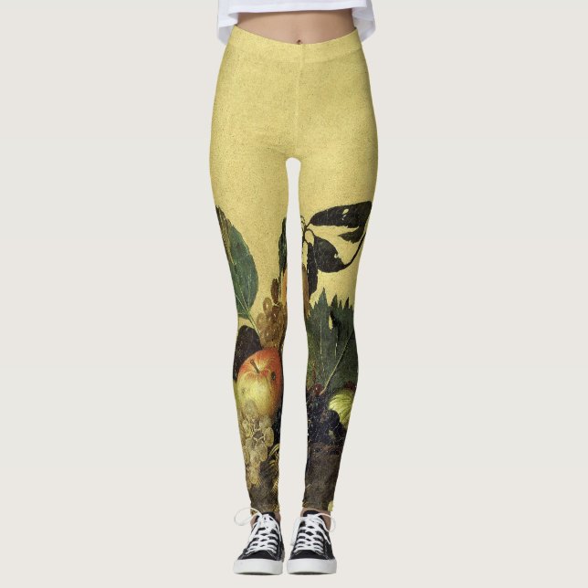 Canestra di frutta (Basket of Fruit) Caravaggio Leggings (Framsida)
