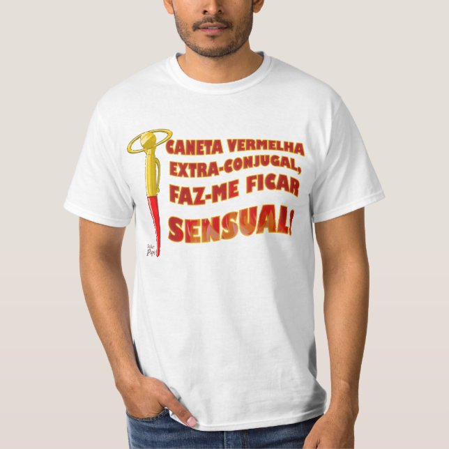 Caneta Vermelha Extra-Conjugal Tee Shirt (Framsida)