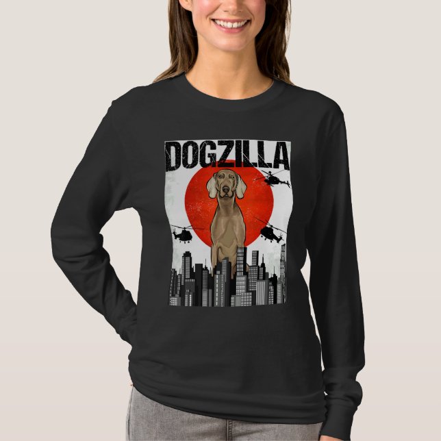 Canezilla Dogzilla Japanska Wei Marana T Shirt (Framsida)