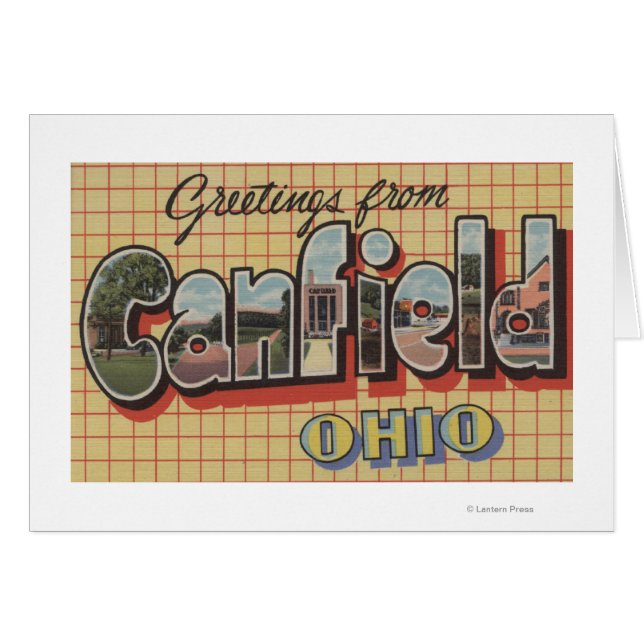 Canfield, Ohio - Large Brev Scenes Hälsningskort (Framsidan Horizontal)