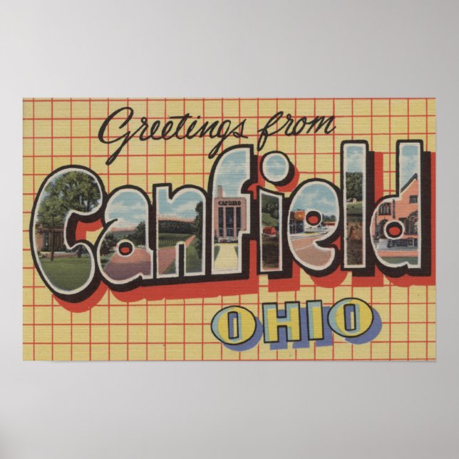 Canfield, Ohio - Large Brev Scenes Poster (Framsidan)
