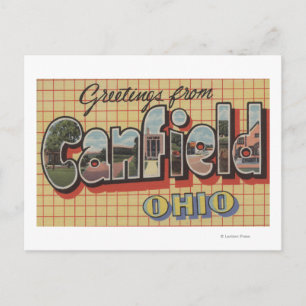 Canfield, Ohio - Large Brev Scenes Vykort