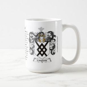 Canfield, ursprung, det menande och vapenskölden kaffemugg