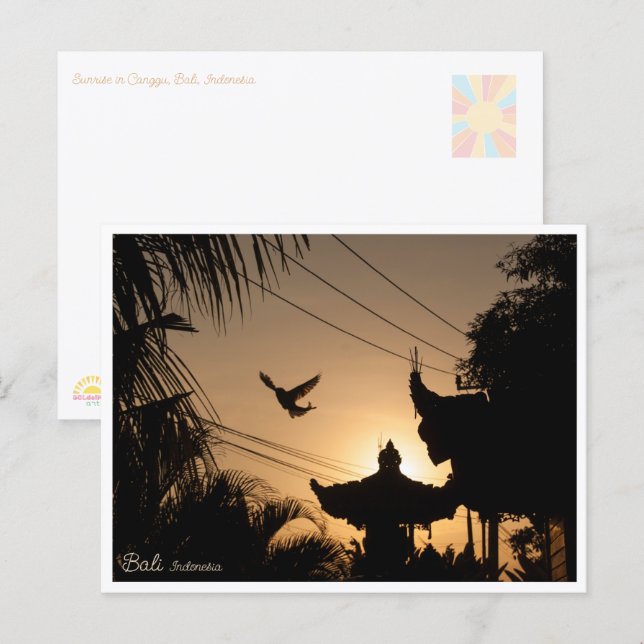 Canggu Bali Sunrise Temple – Travel Postcard Vykort (Fram/baksida)