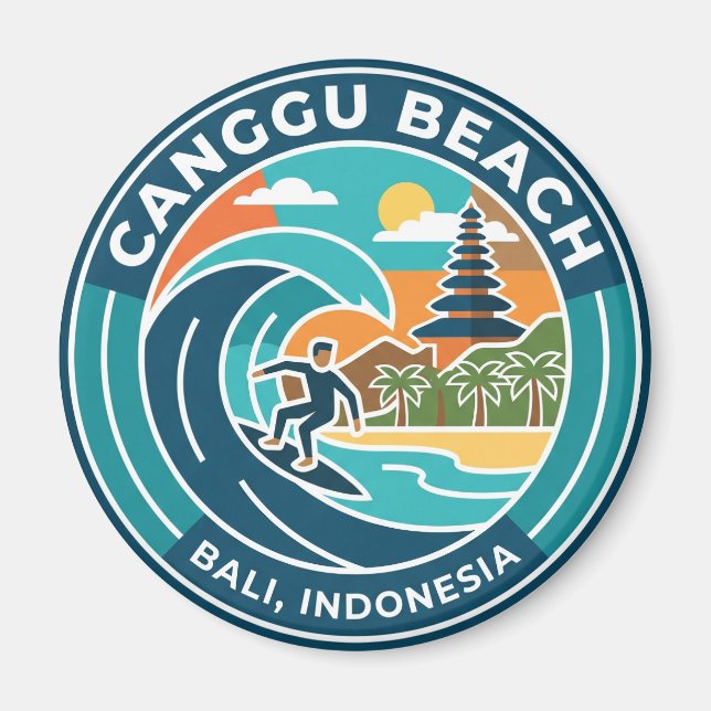 Canggu Beach Indonesien Magnet (Framsidan)