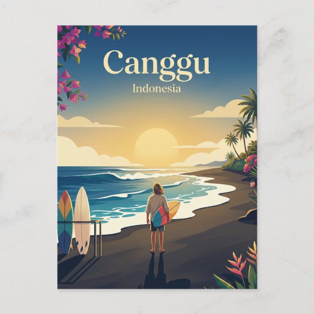 Canggu Beach Indonesien Vykort (Framsida)