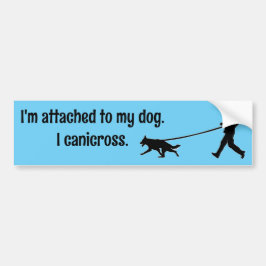 Canicross - Bifogad till min Hund GSD Bildekal