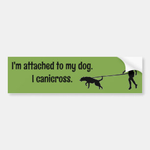 Canicross - Bifogad till min Hund McNab Bildekal