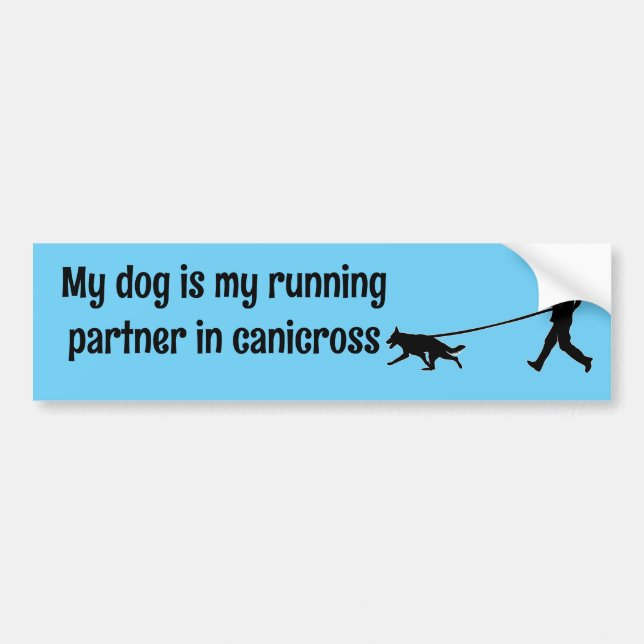 Canicross - My Running Partner GSD Bildekal (Framsidan)