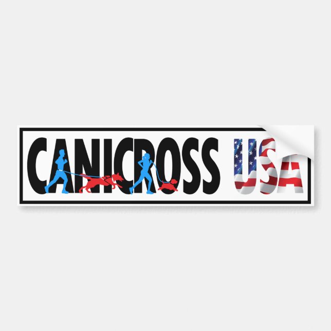 Canicross USA Bumper Sticker Bildekal (Framsidan)