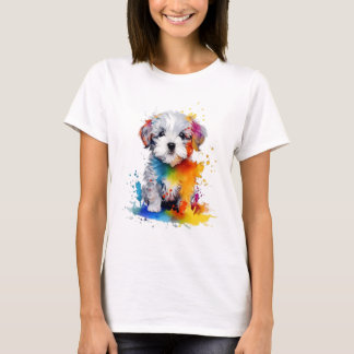 Canine Splash, dulce perrito T Shirt
