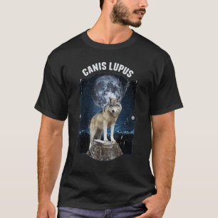 Canis Lupus Varg Silhouette Vargars Retro Howling T Shirt