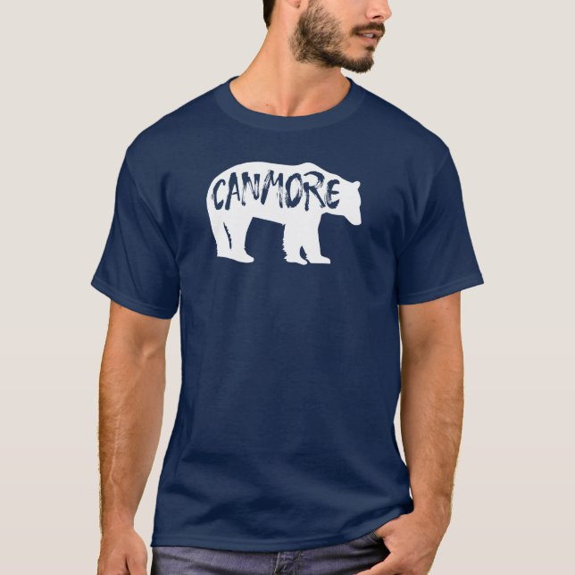 Canmore Alberta Bear T Shirt (Framsida)