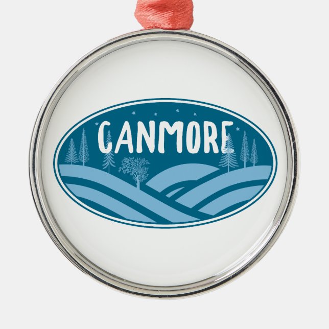 Canmore Alberta Friluftsliv Julgransprydnad Metall (Framsidan)